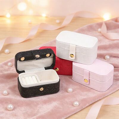 2026 Elegant PU Jewelry Storage Box? Compact Travel Case wit