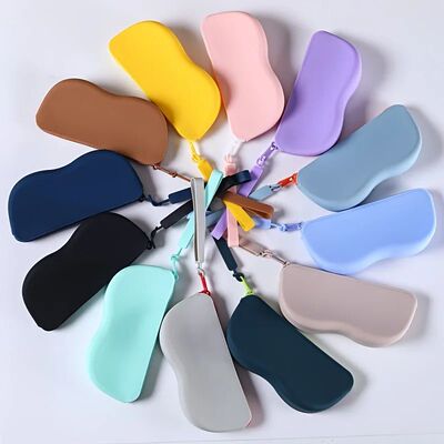 Multi-color Silicone Zipper Glasses Bag Storage Bag, Multi-p