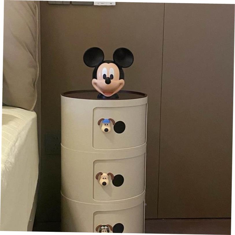 Circular storage cabinet, bedroom, bedside table, multiple