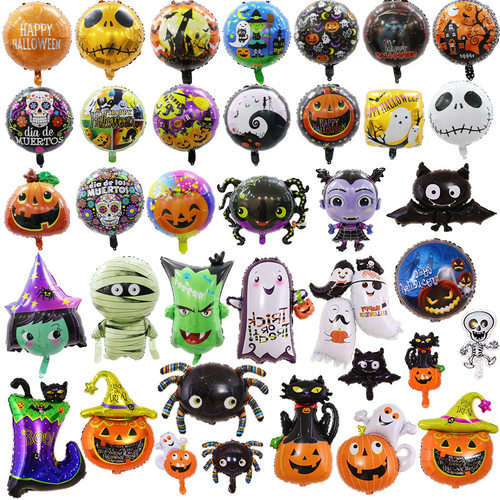 Halloween decorated pumpkin spider ghost aluminum balloon