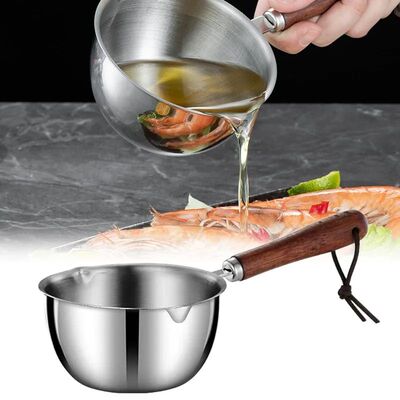 Milk Pot Stainless Steel Hot Oil Pan 150/300ML Hot Sauce Sma