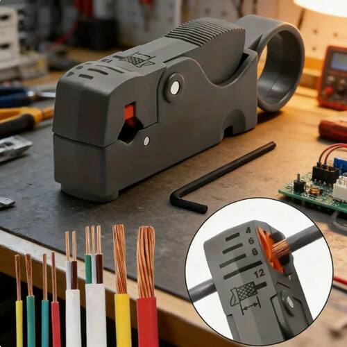 Cable Stripper Tool Automatic Stripper Cutter for Coax, Ethe