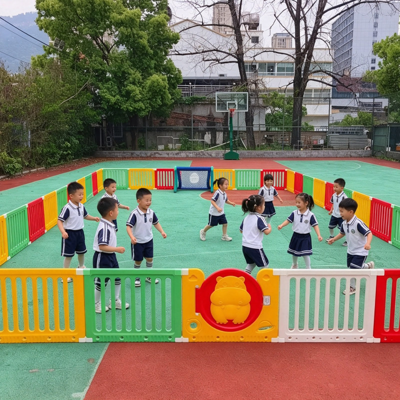 幼儿园儿童隔离栏栅匹克球训练围网游戏围栏户外活动玩具收纳架图片