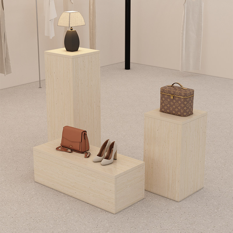 地台展示台服装店模特橱窗底座定制饰品摆件陈列台洞石纹风增高台,商业/办公家具,中岛/流水台,淘宝优惠券,粉丝福利购,淘宝优惠卷