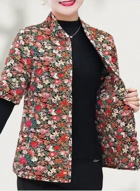 秋冬中老年短袖棉马甲女加绒加厚背心妈妈装棉坎肩外套保暖马夹女