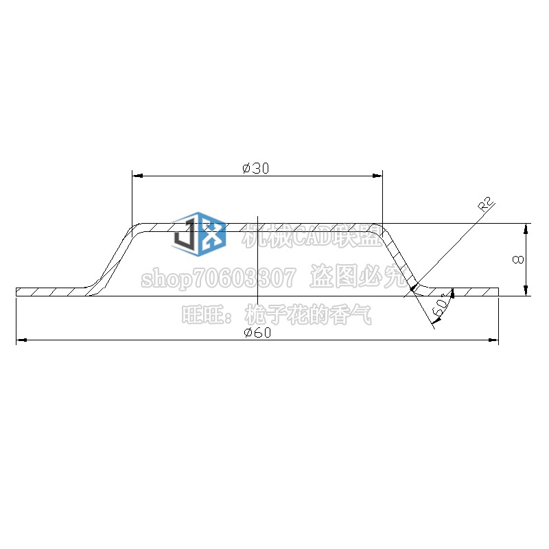 端盖冲压成形工艺及落料拉伸冲孔切边复合模具设计含CAD图+说明书