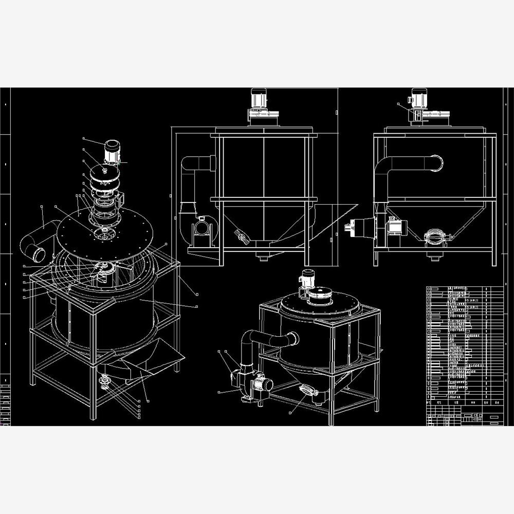 基于SW小型谷物干燥机设计2D图机械CAD图纸