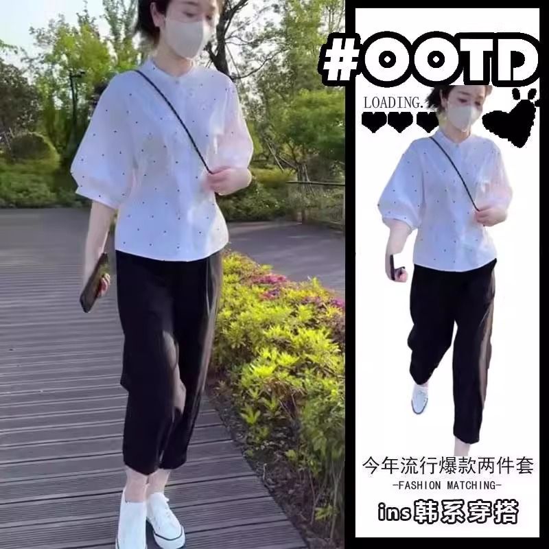 夏装休闲衬衫穿搭一整套