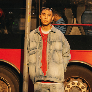 13.6盎司水洗做旧复古牛仔夹克外套 Jacket BananaClub Denim