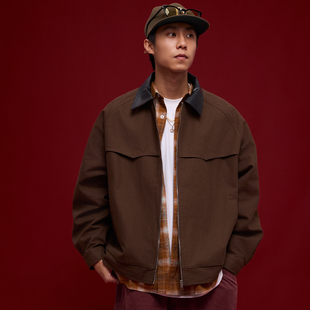 日产粗斜纹真皮领宽松侦探夹克 Jacket BananaClub Detective