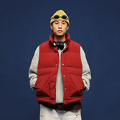 Vest BananaClub Pocket 日产格子布THERMOLITE®羽绒棉马甲