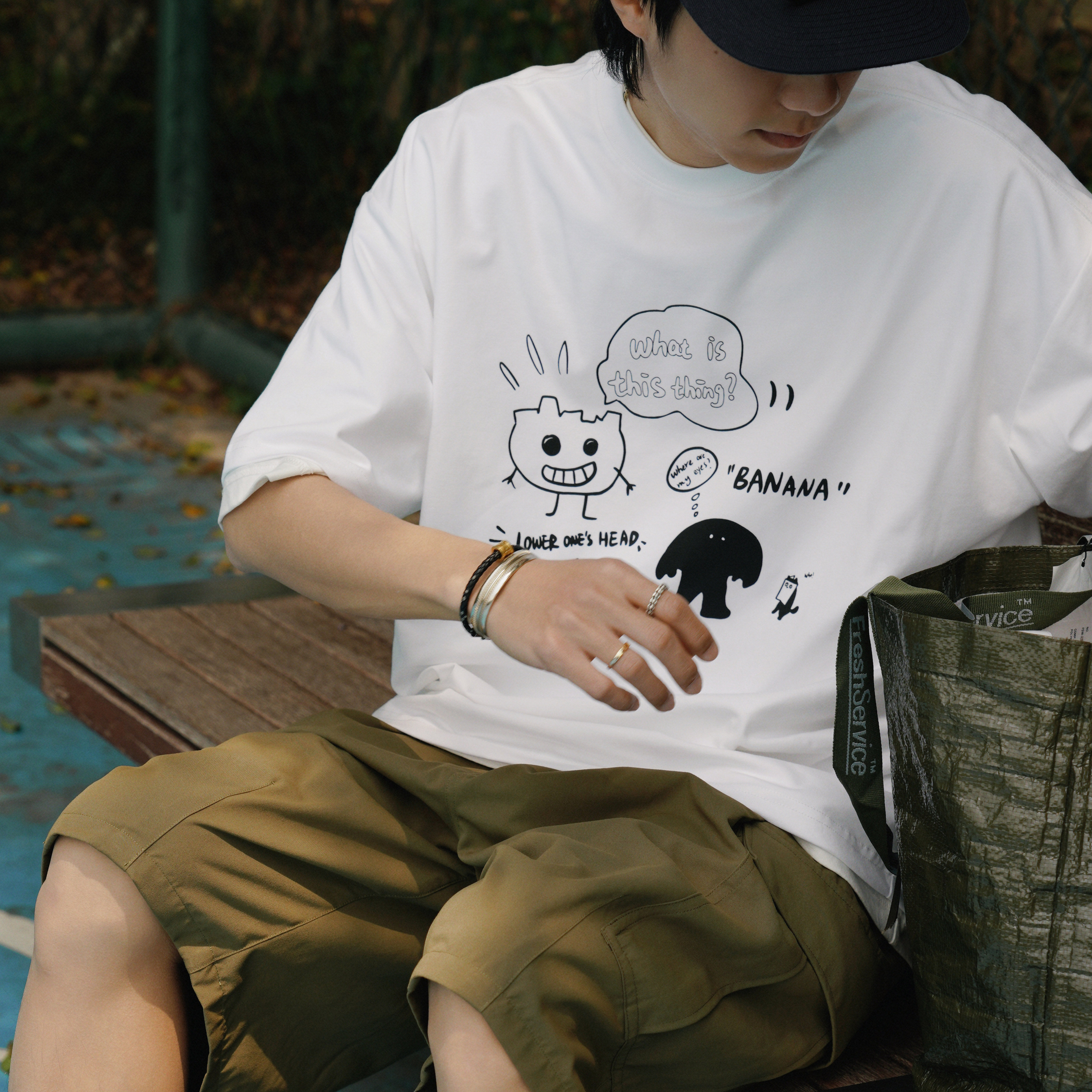 BananaClub&ldquo;Monster Tee&rdquo;索罗娜小怪兽手绘凉感漫画印花短袖T恤