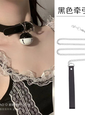 铃铛项圈女颈带链子黑色颈圈choker锁骨链颈环项链脖圈x恶意颈链
