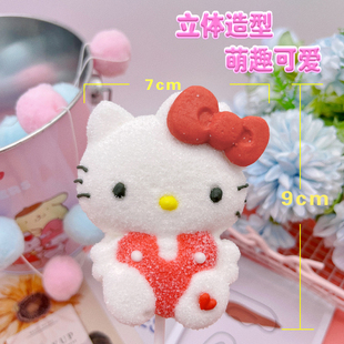 3D凯蒂猫心萌棉花糖蛋糕装 饰卡通糖果情话小零食生日礼物香港可爱