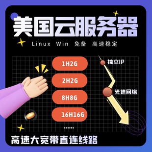 美国云服务器租用CN2GIA独立大宽带轻量云宝塔面板建站高防云主机