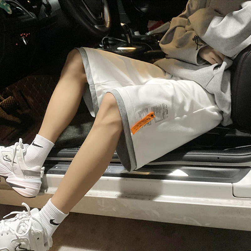3夏季新款短裤男五分裤直筒宽松薄款休闲运动中裤潮牌假两件大裤衩