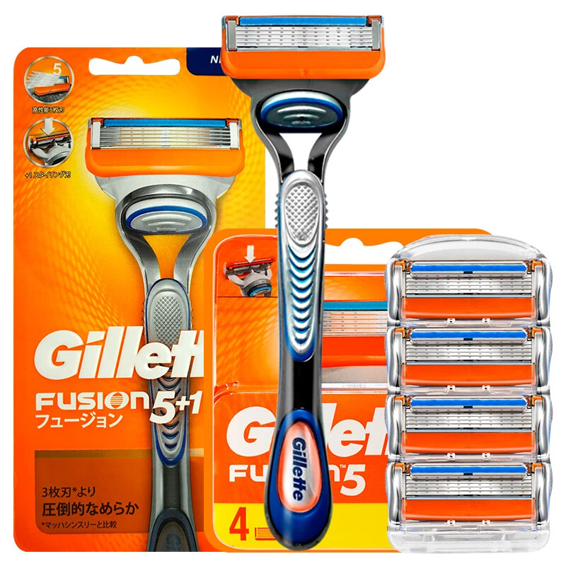 Gillette吉列剃须刀锋隐手动刮胡刀锋速5层刀片刀头
