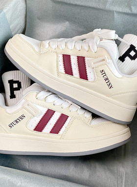 2025春季新款厚底超级百搭情侣面包鞋韩版超火学生低帮运动休闲鞋