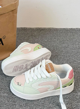 国潮原创小森林面包鞋女2025秋季新款学生板鞋百搭运动休闲小白鞋