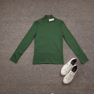打底衫 天鹅颈长袖 中领纯色秋冬王炸打底套头上衣女 走秀款 2187鱼