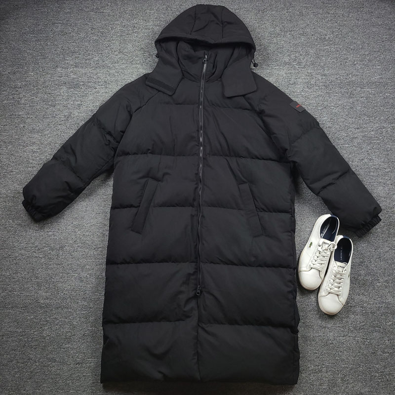 4037鱼 高充绒332G羽绒外套 白鸭绒连帽羽绒服可拆卸帽子长款外套