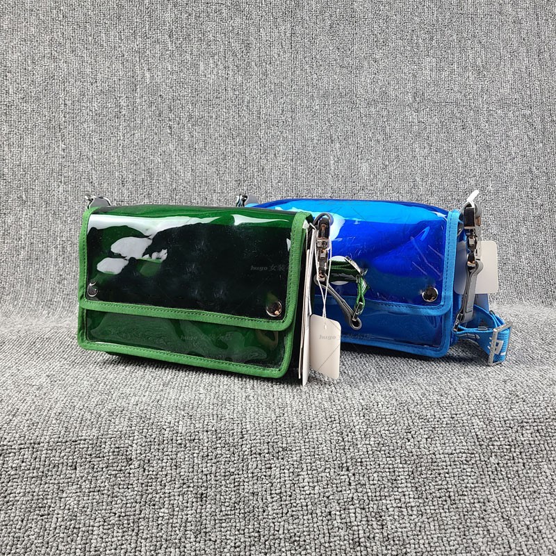 B012鱼 透明PVC小方包 方形迷你果冻 小腰包 男女包单肩斜挎包