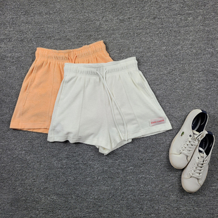 清爽高腰阔腿短裤 舒适毛巾棉夏日热裤 抽绳松紧腰 突尼斯产 4256鱼