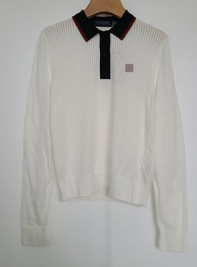 5392麦穗 yong不过时经典POLO衫 优雅撞色针织套头翻领上衣