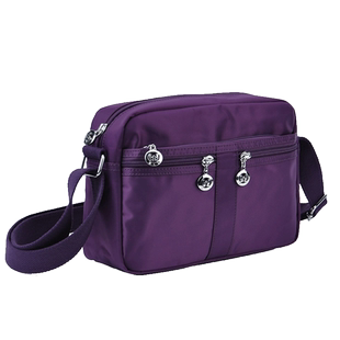 文力品牌斜挎包牛津布尼龙帆布中老年妈妈单肩防水运动轻便斜跨包