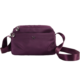 新款妈妈斜挎包轻便防水牛津布帆布女包中老年休闲运动尼龙背包小