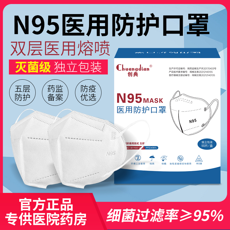 醫用滅菌n95型口罩一次性醫療級兒童口罩官方旗艦店正品五層防護_莫感旗艦店_醫療器械