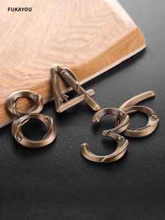 黄铜做旧造型实心立体铜字花样古铜字门牌数字号码牌定制金属字三