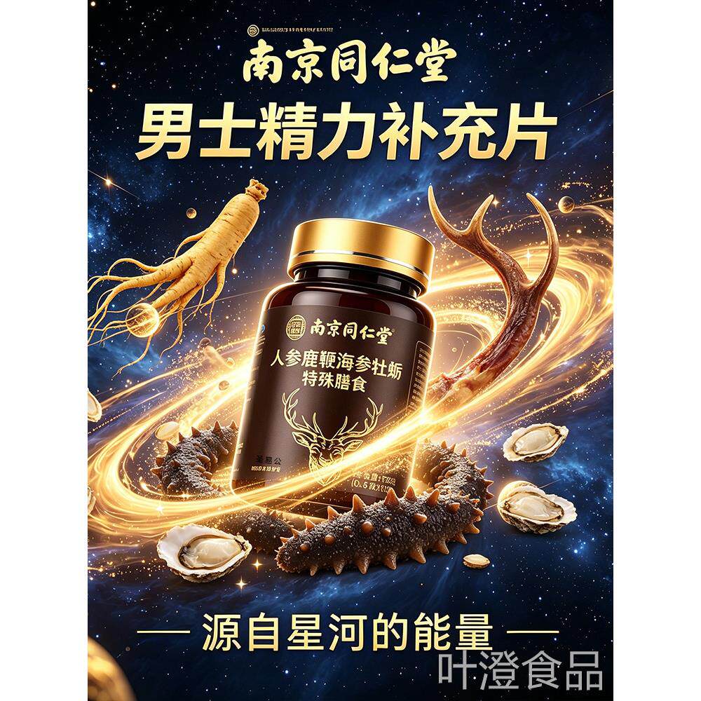 .同人参鹿鞭玛咖牡蛎肽精片士男性非鹿血南鹿肾滋补营养正品wal