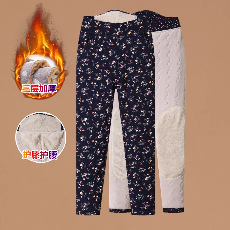 中老年驼绒棉裤冬季女士