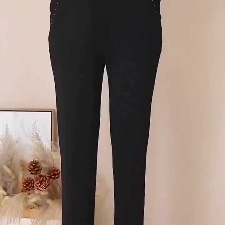 中老年妈妈裤冬季加绒加