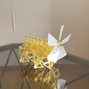 风能动力机械兽拼装玩具仿生兽手工制作diy创客益智