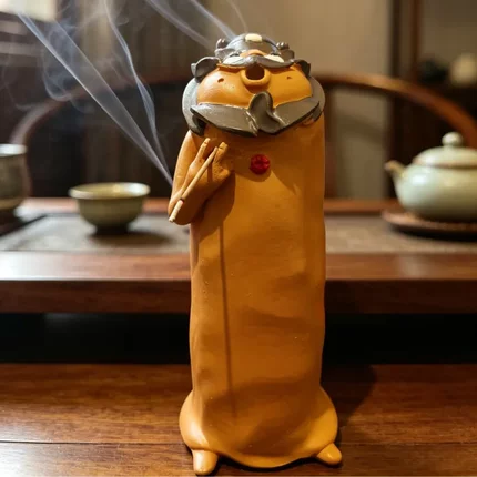 搞怪钟馗香炉摆件氛围感茶桌好物又萌又解压的线香香插桌面摆件