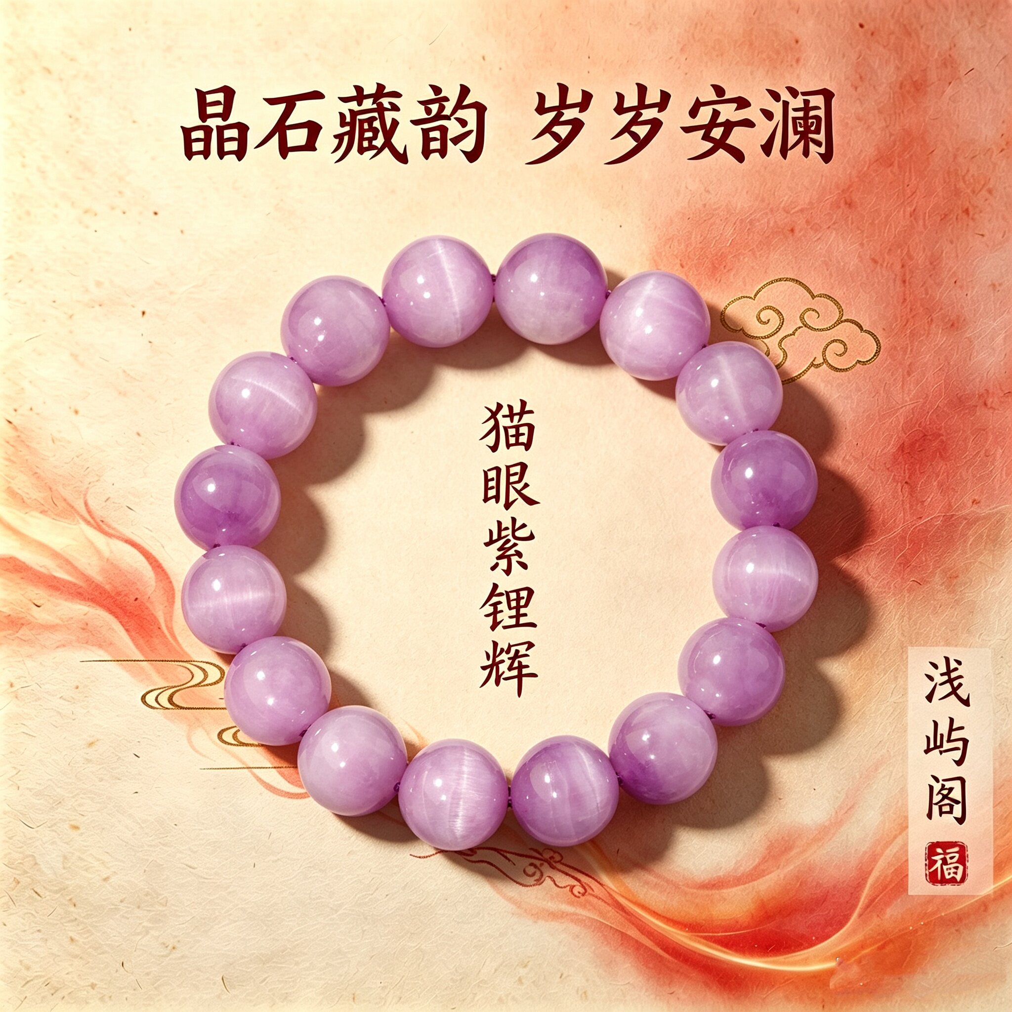 手链百搭云母辉圆珠散轻奢手串
