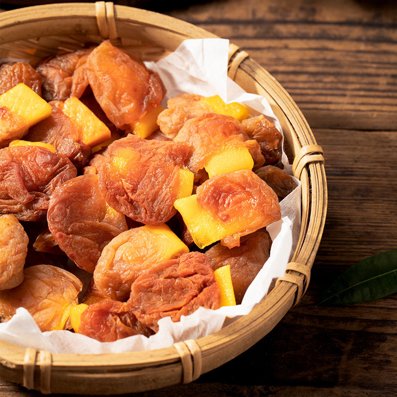 日式梅饼夹芒果干 干 梅有芒果农家手工诏安青梅果脯蜜饯零食