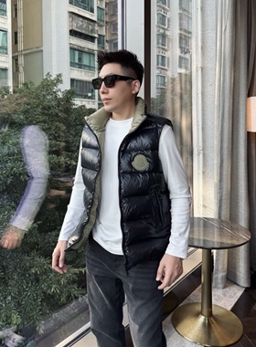 玛雅立领马甲痞帅男装90白鸭绒立领百搭保暖羽绒坎肩外套25358