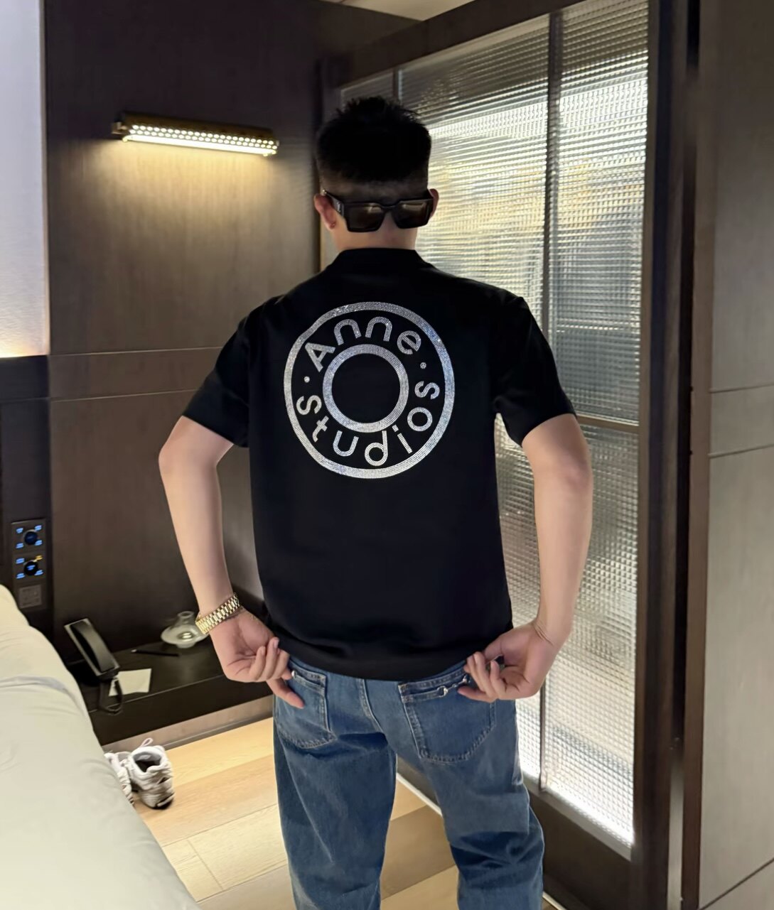 【爆闪钻石】春季进口澳钻手摆定制液氨棉短袖T恤高级感男装半袖