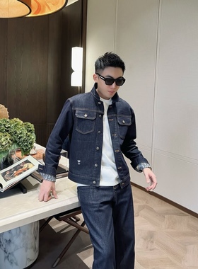 牛仔套装26春新原浆防褪色弹力牛仔裤情侣夹克高级感男装外套装