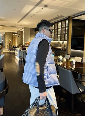 双面穿马甲绣马90白鸭绒秋冬填充加厚羽绒痞帅男装高级外套25437