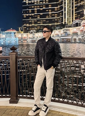 【玛雅棒球服】徽章绗缝90白鸭绒短款保暖飞行员羽绒夹克外套上衣