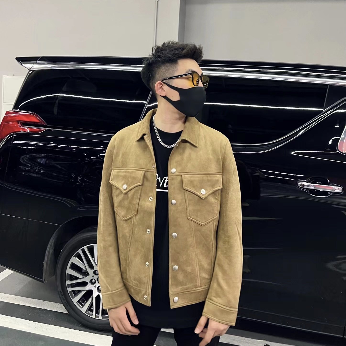 麂皮夹克！休闲定制面料2022时尚百搭高级定制机车风外套夹克