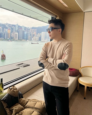 皮编织25毛织混纺贴身圆领毛衣长袖打底上衣痞帅男装