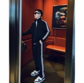 蜜蜂织带百搭立领卫衣卫裤 2025早秋季 休闲运动套装 时尚 新款 男士