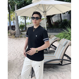 T恤男士 柔性液氨棉贴身舒适刺绣情侣短袖 25春季 半袖 蜜蜂织带