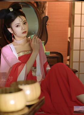妲己cos服小橙子同款汉服女古装成人长款古风表演服装舞蹈服现货