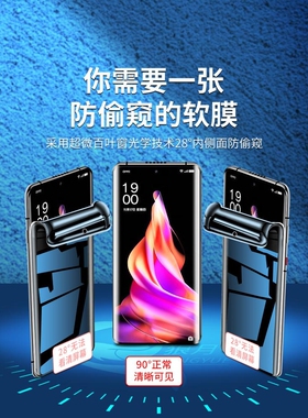 精菲适用于opporeno9手机膜reno11/10/5/9/6/8/7se防窥膜a93/a72/a32/a96/a2pro全屏a53/a92s/a97钢化水凝膜r